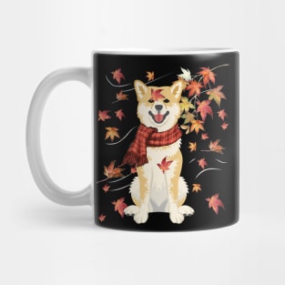 Maple Dog Leaf Fall Hello Autumn Funny Shiba Inu Lover Mug